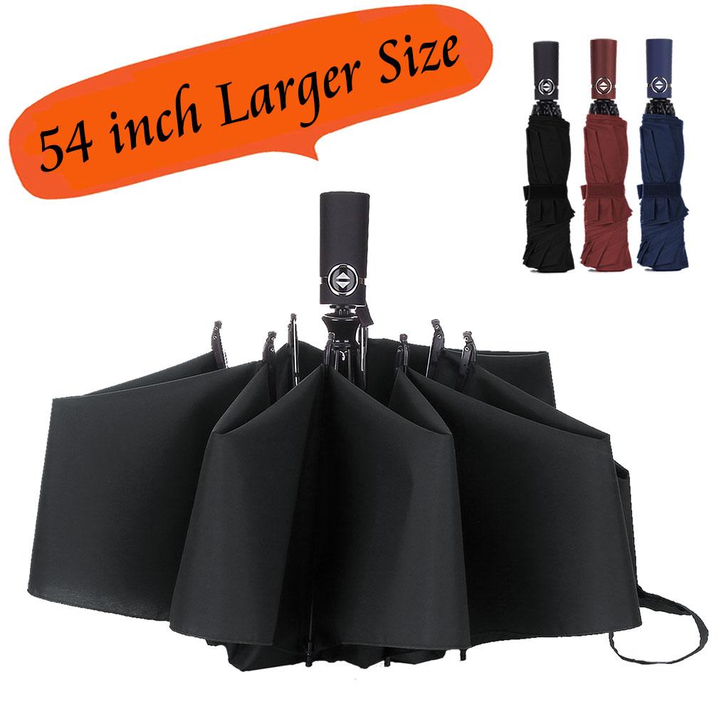 Oziral Automatic Windproof Umbrella - Compact, Strong, 12 Reinforced Ribs, Auto Open/Close, Perfect For Storms, Rain & Sun