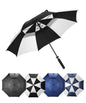 Golf Umbrella Windproof Large 80 Inch Oversize Stick Umbrella Double Canopy Vented Manual Open Close - Black/White