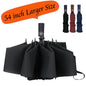 Umbrella Large Inverted Folding Umbrellas Windproof Compact Folding Auto open close 10 ribs - Black
