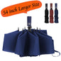 Umbrella Large Size Reverse Compact Umbrella Windproof Folding Umbrella Auto open close 10 ribs - Navy Blue